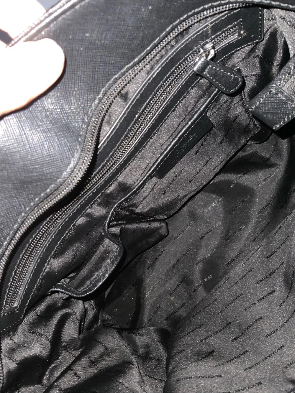 Michael Kors Black Large Signature Jet Set Tote Shoulder Bag